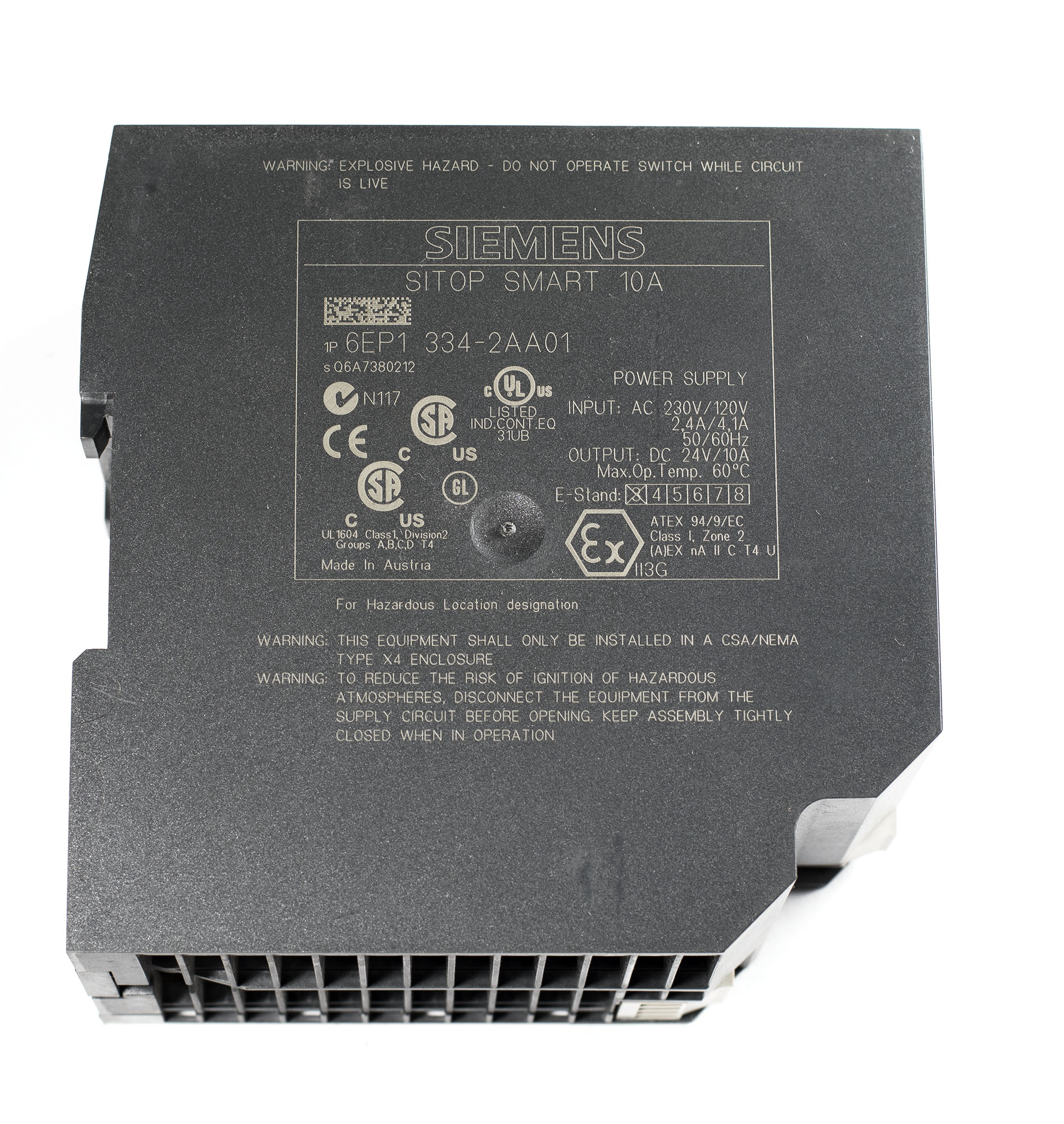 Siemens Sitop smart 240 W input 120/230 V AC output DC 24 V/10 A 6EP1334-2AA01 — изображение 2