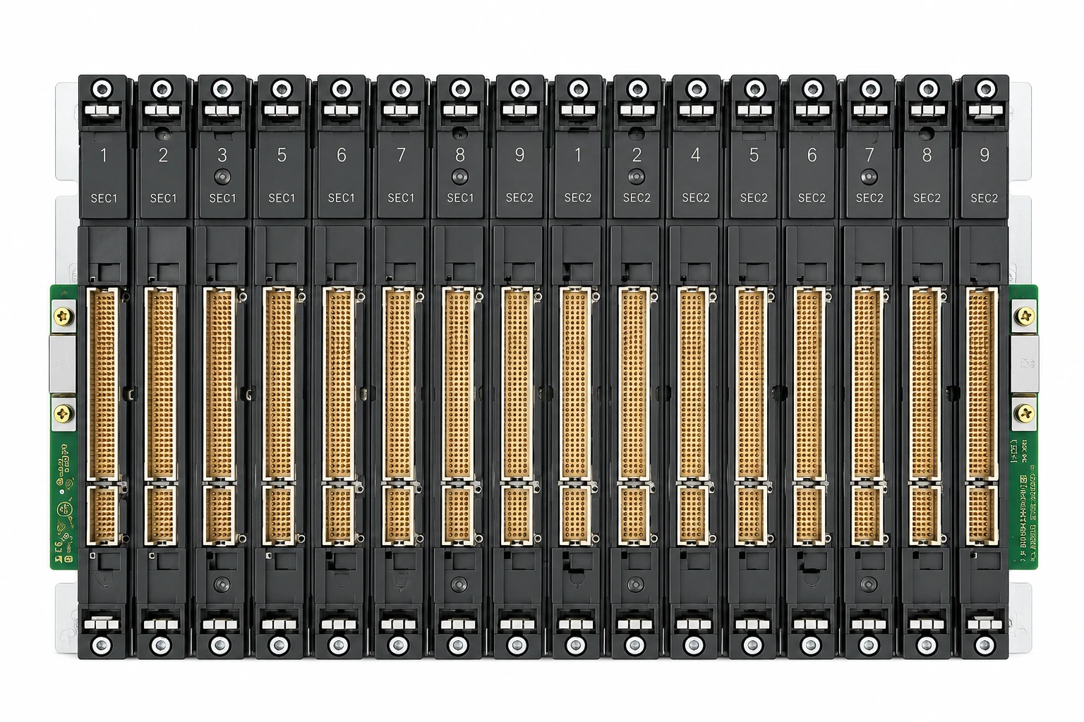 Siemens 6ES7400-2JA00-0AA0 стойка UR2-H для S7-400H, 2x9 слотов, поддержка резервированных CPU и питания, 482.5×290×27.5 мм, сталь.