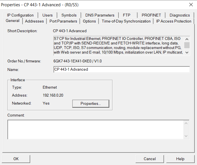 Настройка конфигурации процессора 6ES7 412-2XG00-0AB0 в Siemens Simatic Step7