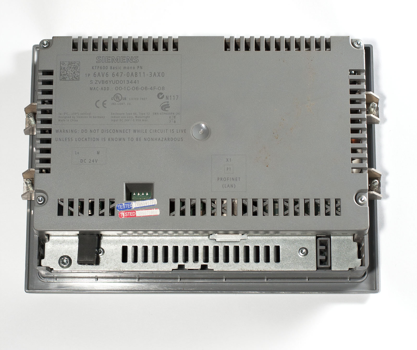 SIEMENS 6AV6 647-0AB11-3AX0 KTP600 Basic mono PN — изображение 2