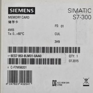 Карта памяти 4МБ Siemens Simatic 6ES7 953-8LM31-0AA0