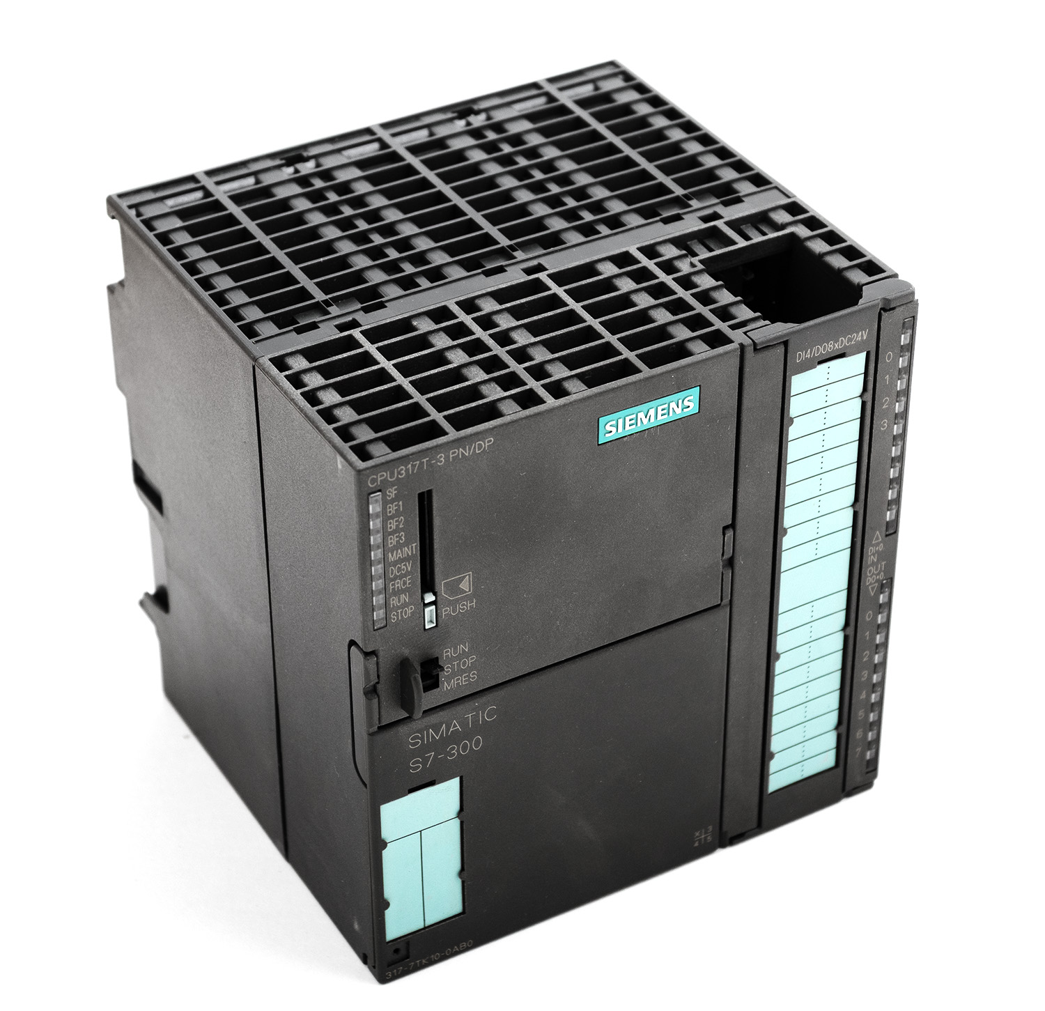 Siemens 6ES7317-7TK10-0AB0 CPU 317T-3 PN/DP для задач ПЛК и технологических функций. 1024 КБ, MPI/DP, DP(Drive), PROFINET, встроенные I/O.