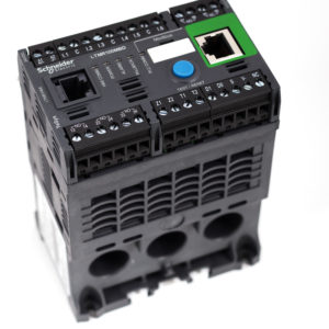 Schneider LTMR100MBD контроллер управления двигателем TeSys T. Ток 5-100A, 24V DC, Modbus, 6 дискретных входов, 3 выхода, защита от перегрузки и несимметрии фаз.
