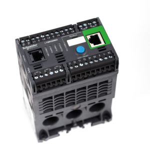 Schneider LTMR08MBD контроллер управления двигателем TeSys T. Ток 0,4-8A, 24V DC, Modbus, 6 дискретных входов, 3 выхода, защита от перегрузки и несимметрии фаз.